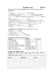 English Worksheet: Remedial