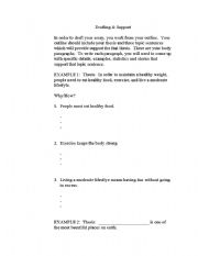 English Worksheet: Writing Outlines for Essays