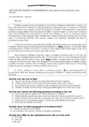 English Worksheet: 3rd year exam