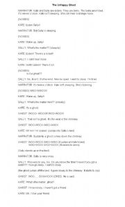 English Worksheet: the unhappy ghost