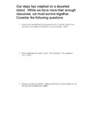 English worksheet: Make your own government