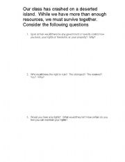 English Worksheet: Make your own government