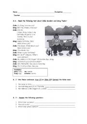 English Worksheet: Teste Personal Identification