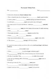 English worksheet: The Second Written Paper