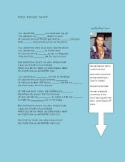 English worksheet: song Achy breaky heart 