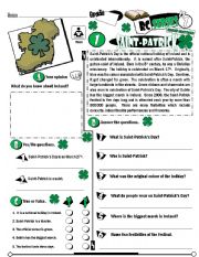 English Worksheet: RC Series_Level 01_Irish Edition_01 Saint-Patricks Day (Fully Editable + Key)