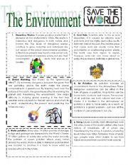 English Worksheet: The Environment