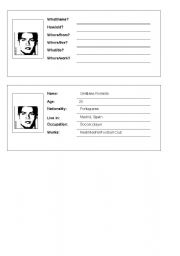 English worksheet: Personal information