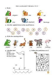 English Worksheet: The Alphabet - 1 of 3