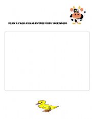 English worksheet: Draw Farm animals