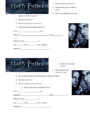 English Worksheet: Harry Potter and the Deathdly Hallows part2 trailer