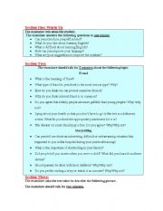 English worksheet: oral test
