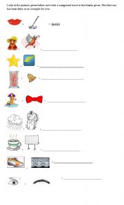 English Worksheet: compound words