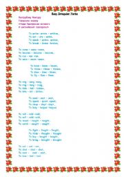 English Worksheet: Irregular verbs