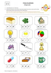 English Worksheet: I Know My Phonics: Ending Sounds 2/12