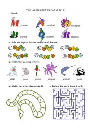 English Worksheet: THE ALPHABET - 2 of 3