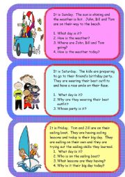 English Worksheet: mini comprehensions