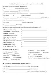 English worksheet: review