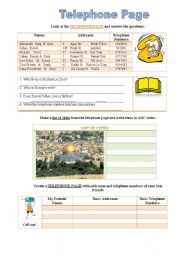 English Worksheet: Telephone page