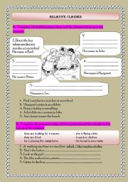 English Worksheet: Relative Clauses