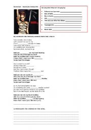 English Worksheet: Russian Roulette song - By Rihanna