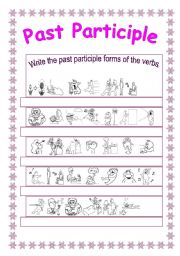 English Worksheet: PAST PARTICIPLE