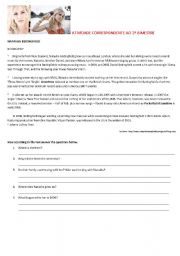 English Worksheet: Text and comprehension