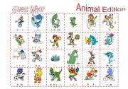 English Worksheet: guess who animal adaptation