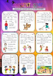 English Worksheet: PRESENT SIMPLE