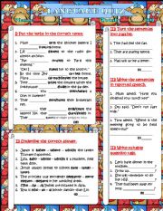 English Worksheet: 7TH GRADE LANGUAGE QUIZ