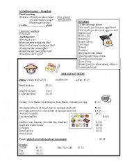 English Worksheet: Menu Breakfast