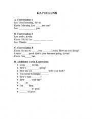English Worksheet: greeting exercises