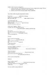 English worksheet: Dont cry for me Argentina