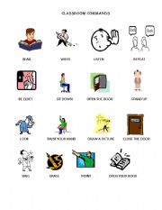 English Worksheet: classroom language