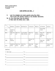 English worksheet: How often do you...?