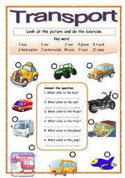 English Worksheet: Transport