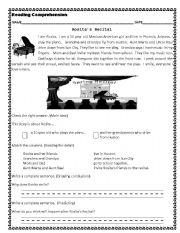 English Worksheet: Rositas Recital