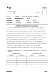 English worksheet: test numbers 