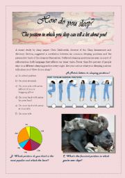 English Worksheet: Sleeping positions - personality quiz