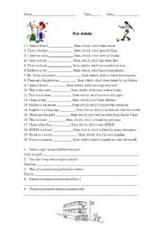 English Worksheet: Pronouns