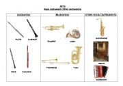 English worksheet: MUSIC INSTRUMENTS. WINDS