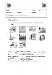 English Worksheet: simple present test