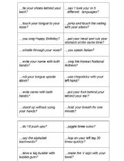 English Worksheet: Can you...?