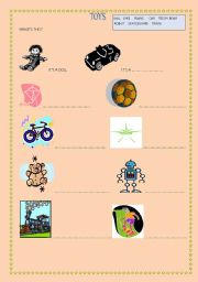 English worksheet: Toys