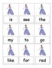 English Worksheet: reading high frequency words 