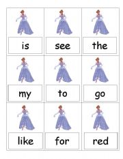 English worksheet: reading high frequency words 