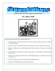 English Worksheet: The Addams