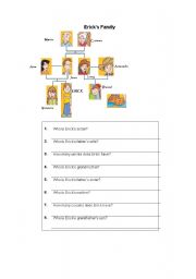 English worksheet: Family Members