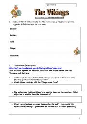 English worksheet: viking