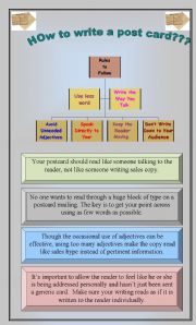 English Worksheet: How to Write a Post Card ???